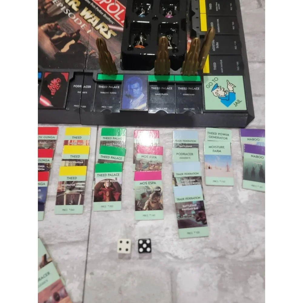 Monopoly Star Wars Episode 1 3D Collectors Edition Board‎ Game 1999 Complete